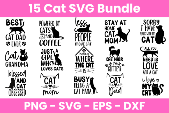 15 Cat SVG Bundle Review