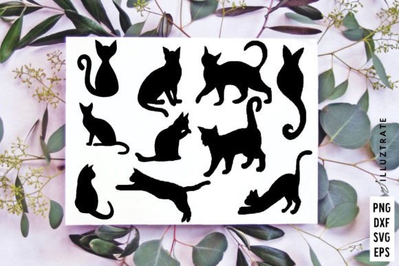 Cat Silhouette SVG Cut File Cat SVG
