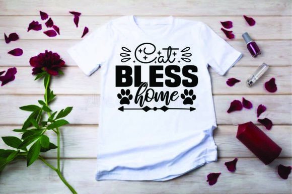 Cat SVG Design: “Cat Bless Home”
