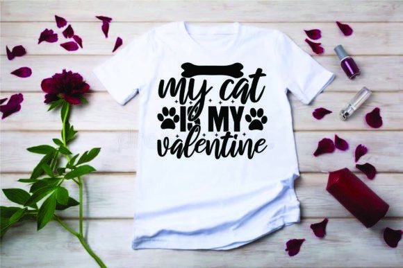 Cat Svg Design, My Cat is My Valentine