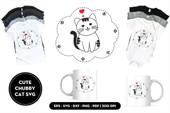 Cute Chubby Cat SVG
