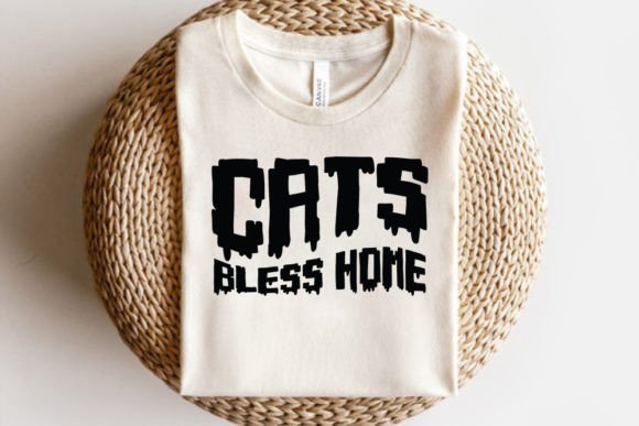 Retro Cat SVG Design, Cats Bless Ho