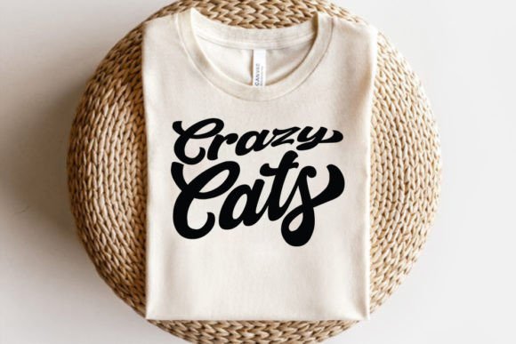 Retro Cat SVG Design, Crazy Cats