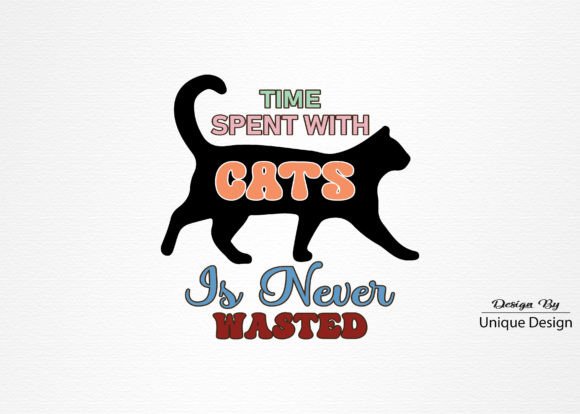 Retro Cute Cat Quote SVG Design