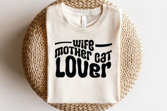 Retro Dog Cat SVG Design, Wife M