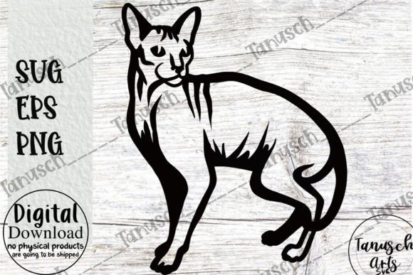 Sphynx Cat SVG Naked Cat Cut File Cricut