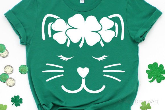 St Patrick’s Day Cat Svg
